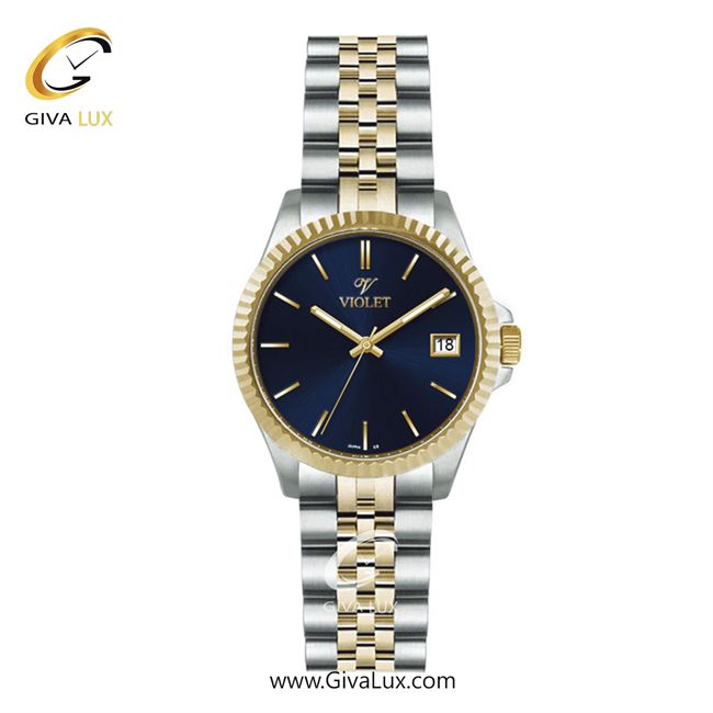 ساعت مچی اورجینال مردانه ویولت VIOLET طلایی-نقره ای | نقره ای-طلایی| سرمه ای| کد رفرنس 0558/2